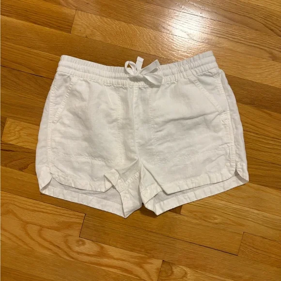 J. Crew Linen Blend White Seaside Shorts - Picture 5 of 8